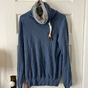 Naketano Pullover Sweatshirt Cowl Neck Size Large